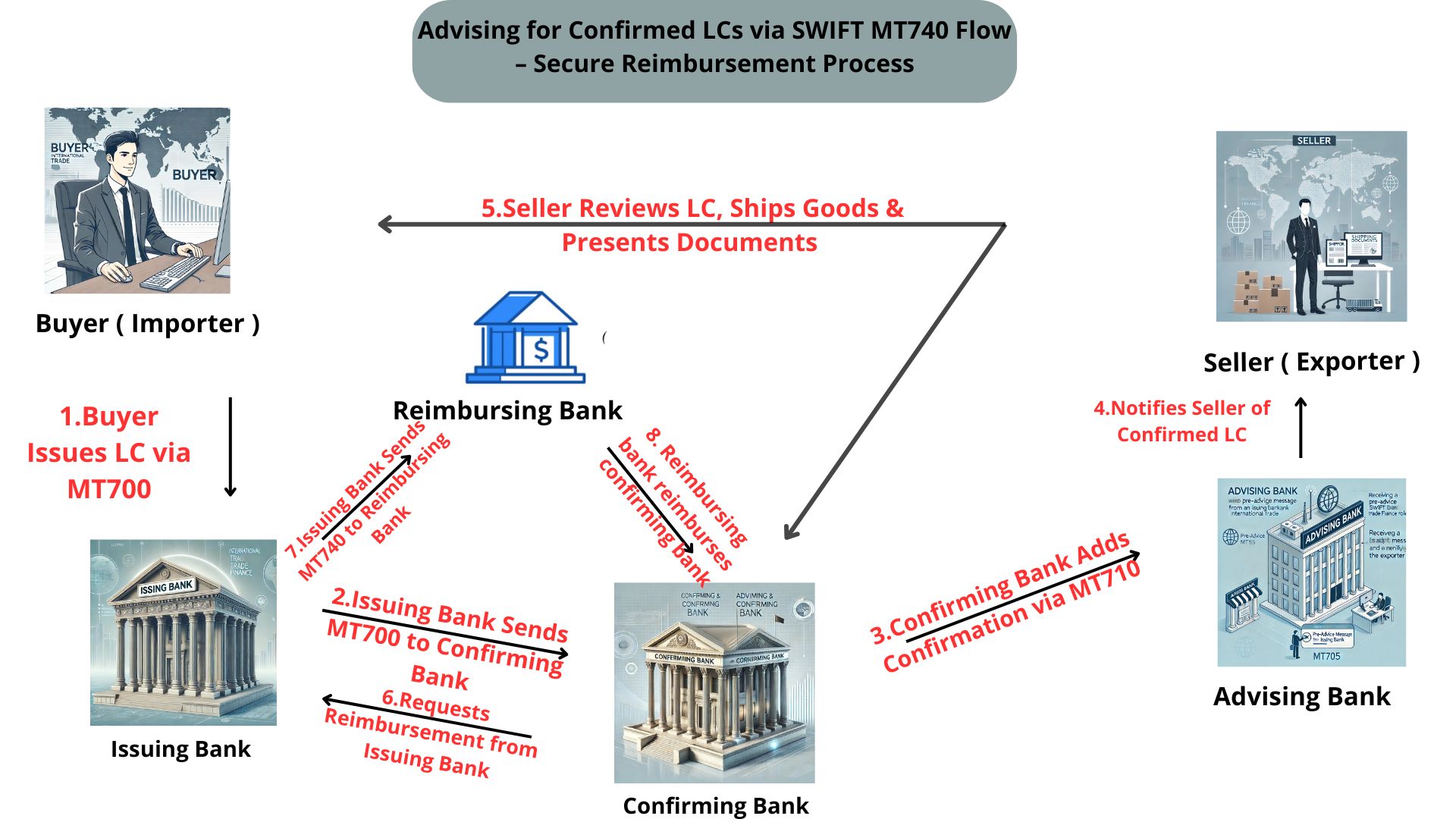 LC Advice via MT740 | Reimbursement Letter of Credit Structuring NNRV TRADE